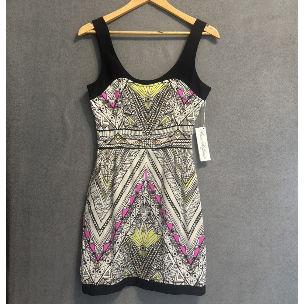 NWT Mara Hoffman Evil Eye 100% Silk Dress Summer 2 Tribal Print Indie Sleaze